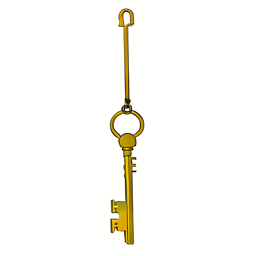 antique lock and key set