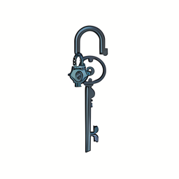 antique lock and key set