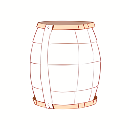 antique wooden barrel